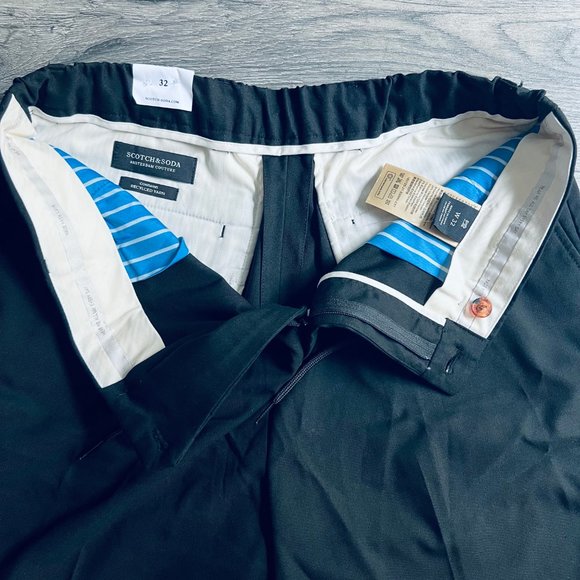 NWT Scotch & Soda, Dress Shorts with Drawstring Waist, Black, 32 - Picture 3 of 6